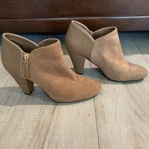 Gianni Bini-Taupe Suede Bootie